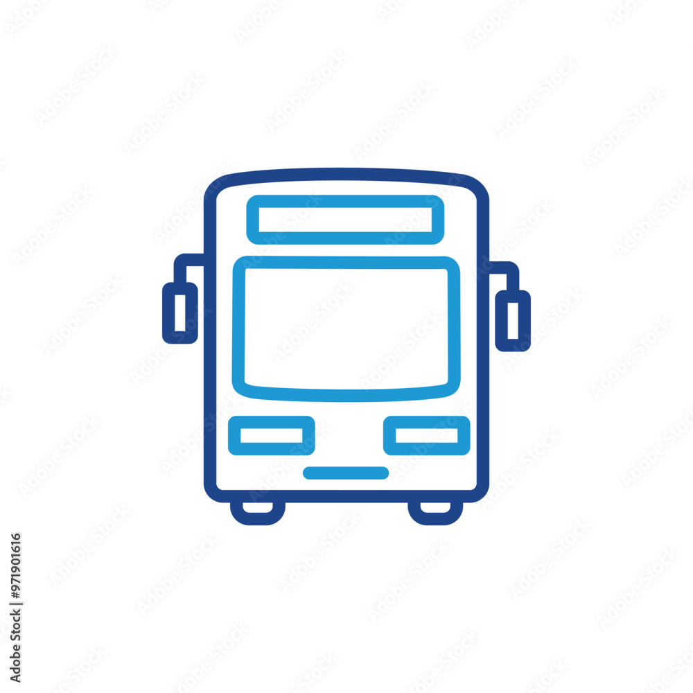 Poster bus icon vector for web site computer and mobile app