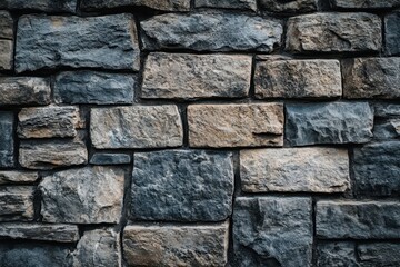 Obraz premium Close-up of a Weathered Stone Wall