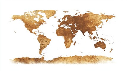 Arid Desertification: Global Warming's Impact on World Map