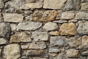 Close-up of a Rough Stone Wall Texture