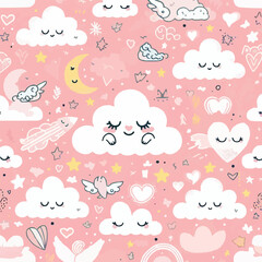 seamless pattern with clouds