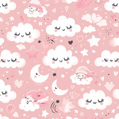 seamless pattern with clouds