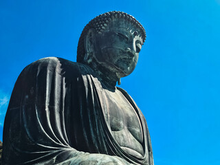 Obraz premium Great Buddha of Kamakura: Bathed in Sunshine at Kotokuin, Japan.