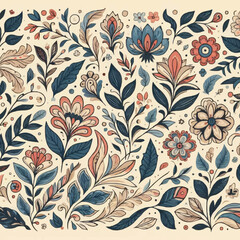 Obraz premium seamless floral pattern