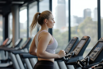 Fototapeta premium Australian fitness person woman exercising workout as healthy lifestyle