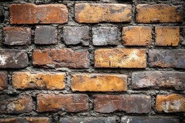 Obraz premium Close-up of a Weathered Brick Wall