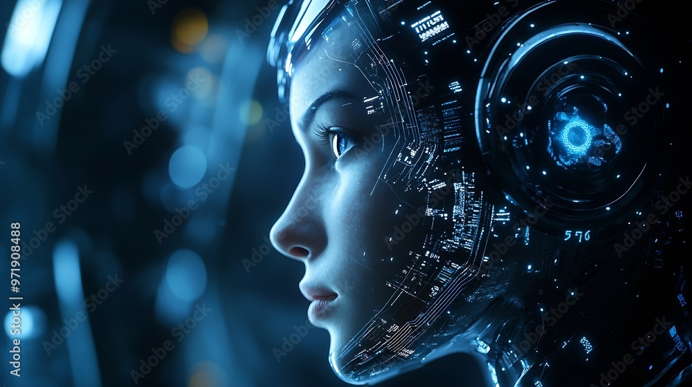 Poster Evolution of AI Technology from Reactive to Theory of mind and Selfaware Steps to Bring AI Collaborate with Humans Closely Conceptual Photo : Generative AI