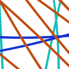 Abstract lines blue orange background 