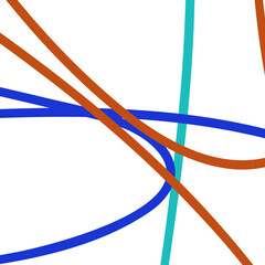 Abstract lines blue orange background 