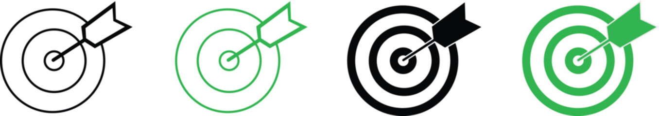 abstract green grass illustration Goal.Set of goals. Target icon. Target, call, goal icon.Vector.
