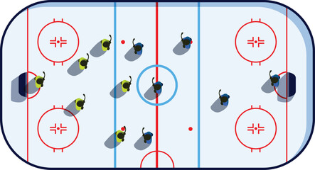 Hockey players are skating on an ice rink during a championship game, illustrating a concept related to winter sports