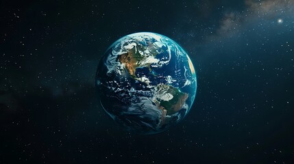 Obraz premium Planet earth globe view from space showing.