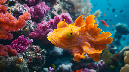 Obraz premium a frogfish in the sea
