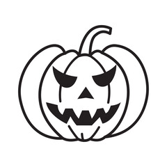 Halloween pumpkins icon vector