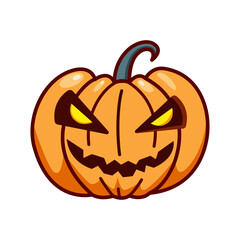 Halloween pumpkins icon vector