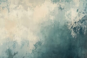 Abstract Watercolor Background with Bleached White and Teal Colors