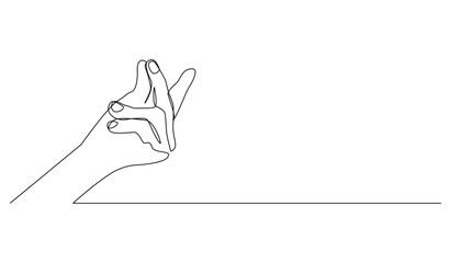 continuous line drawing of hands flicking fingers.flicking hand gestures looking for one line drawings.signs of king's service, calling servants, finding ideas and so on