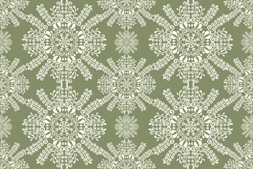 Fototapeta premium Vintage seamless pattern, drawing hand illustration.