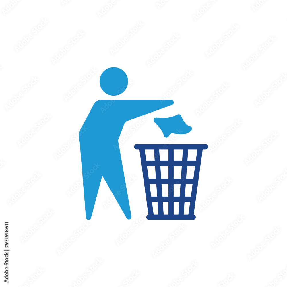 Poster garbage symbol. trash icon. vector