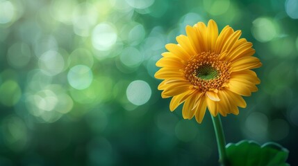 Obraz premium yellow gerber flower generative ai