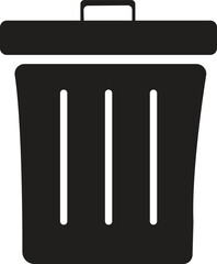 garbage bin icon on white background Reduce waste line icon 