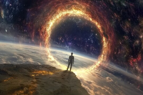 Dual existence: An artistic depiction of a parallel universe, blending abstract elements and surreal visuals, highlighting the enigmatic nature of alternate dimensions.