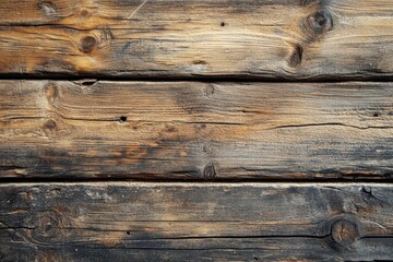 Fototapeta premium Weathered Wooden Plank Wall With Knots