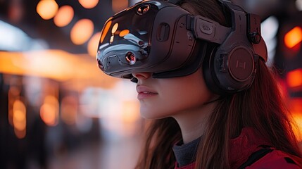 Young Woman Exploring Virtual Reality