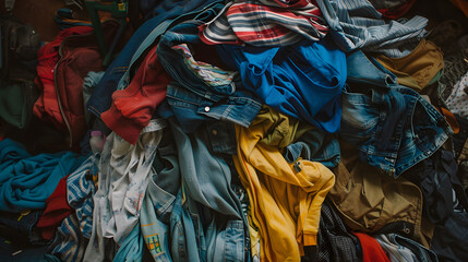 pile of used clothes