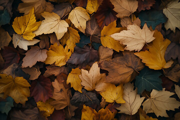 Obraz premium autumn leaves on the ground