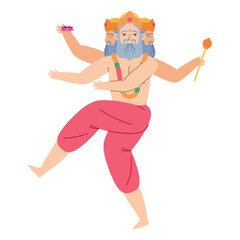 ancient indian hindu god brahma