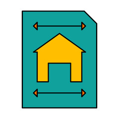 constructor plan of construction tool filled icon collections