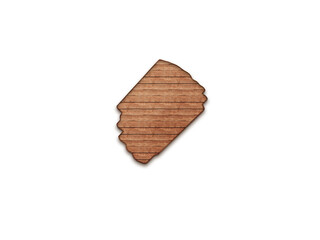 Wood isolated for background. Natural pattern and background. Snack shape and brown.
