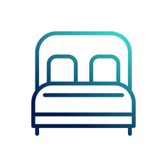 Bed icons. with a gradient style, elegant color combination. vector illustration.