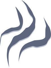 Three wavy lines are forming an abstract shape design element