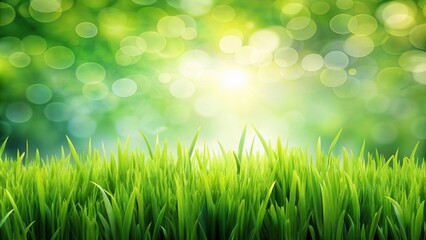 Obraz premium Lush green grass background perfect for spring season, spring, grass, fresh, nature, vibrant, bright, growth, outdoors