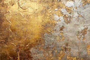 Fototapeta premium Gold and Silver Patina Wall Texture