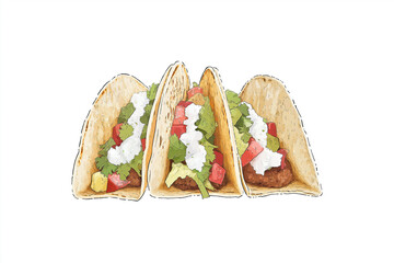 Soft tacos illustration