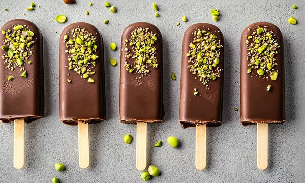 Chocolate Pistachio Popsicles