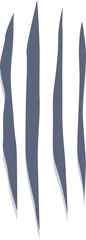 Four claw marks are slashing through a white surface