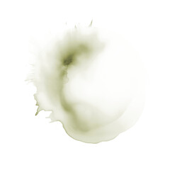 Sage watercolor splash on transparent background