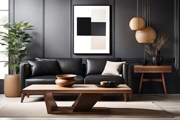 Minimalist beautiful modern living room interior design, modern interior concept for use. contemporary luxury interior design. white bright tone.