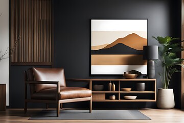Minimalist beautiful modern living room interior design, modern interior concept for use. contemporary luxury interior design. white bright tone.