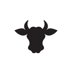 cow head icon, vector flat black simple trendy style illustration for web and app..eps