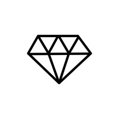 Diamond flat icon.Thin line sign trendy style illustration for web and app..eps