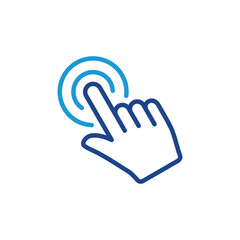 Hand cursor click icon vector 