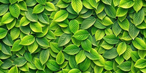 Fototapeta premium Abstract seamless textures with vibrant green leaves pattern, nature, foliage, botanical, organic, background, design