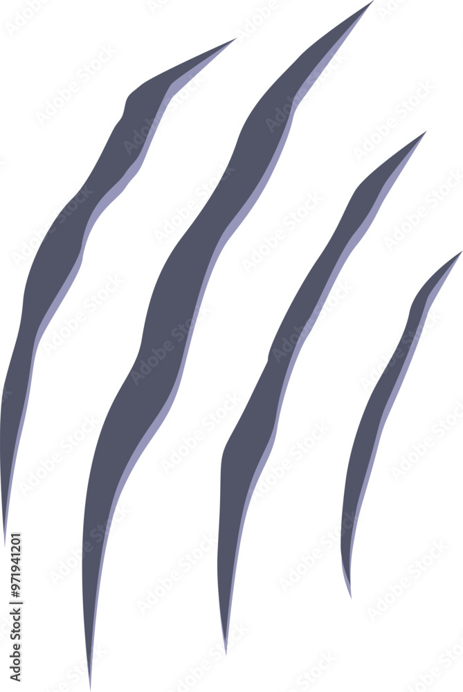 Poster four sharp claw marks are slashing through a blank space, suggesting danger and aggression