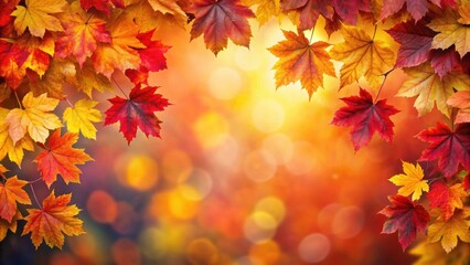 Vibrant autumn leaves in an array of red, yellow, and orange hues, fall, foliage, seasonal, colorful, vibrant, natural, autumn