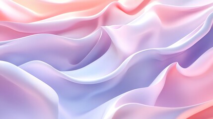 Obraz premium Subtle wavelike patterns with smooth rhythms, pastel color palette, calming rhythms background, relaxing abstract design for peaceful environments